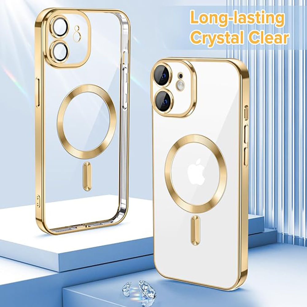 Husa pentru iPhone 12 - Techsuit Luxury Crystal MagSafe - Gold - 1 | YEO