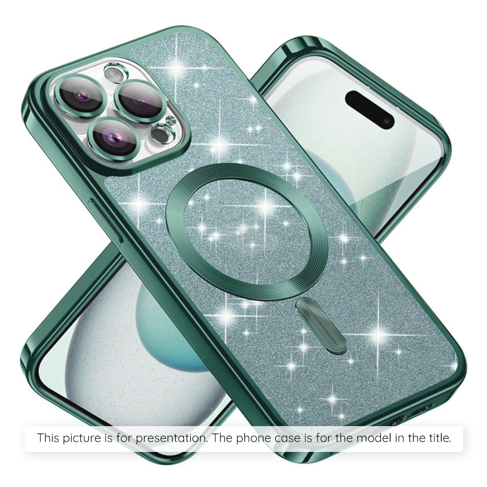 Husa pentru Samsung Galaxy S22 Ultra 5G - Techsuit Luxury Glitter MagSafe - Verde deschis
