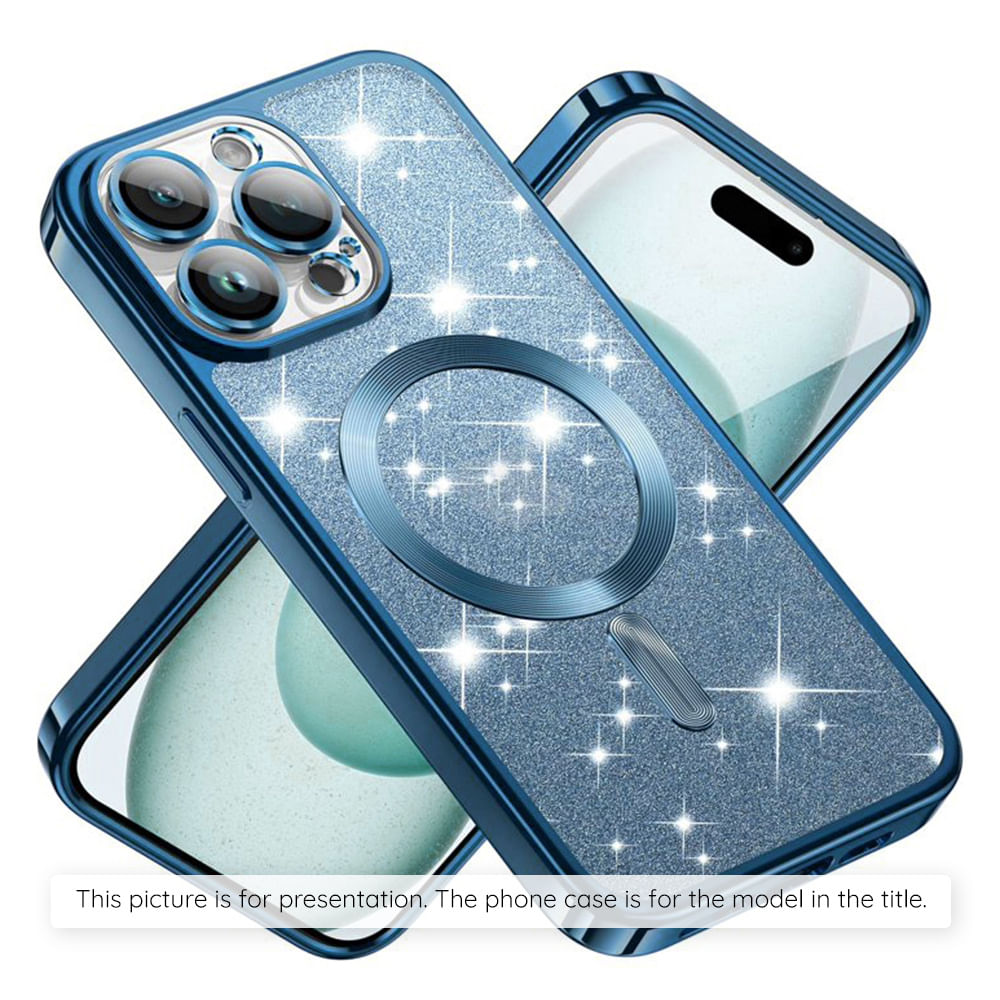 Husa pentru Samsung Galaxy S24 Ultra - Techsuit Luxury Glitter MagSafe - Albastru deschis
