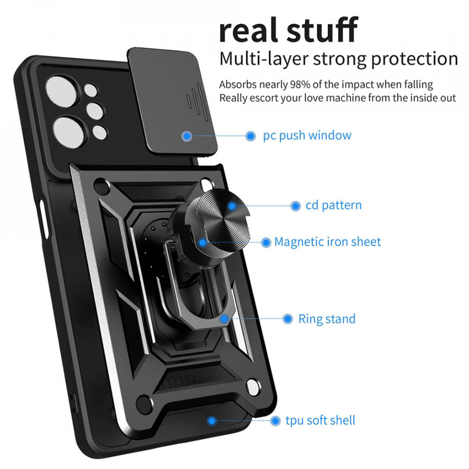 Husa pentru Realme C31 - Techsuit CamShield Series - Black - 3 | YEO