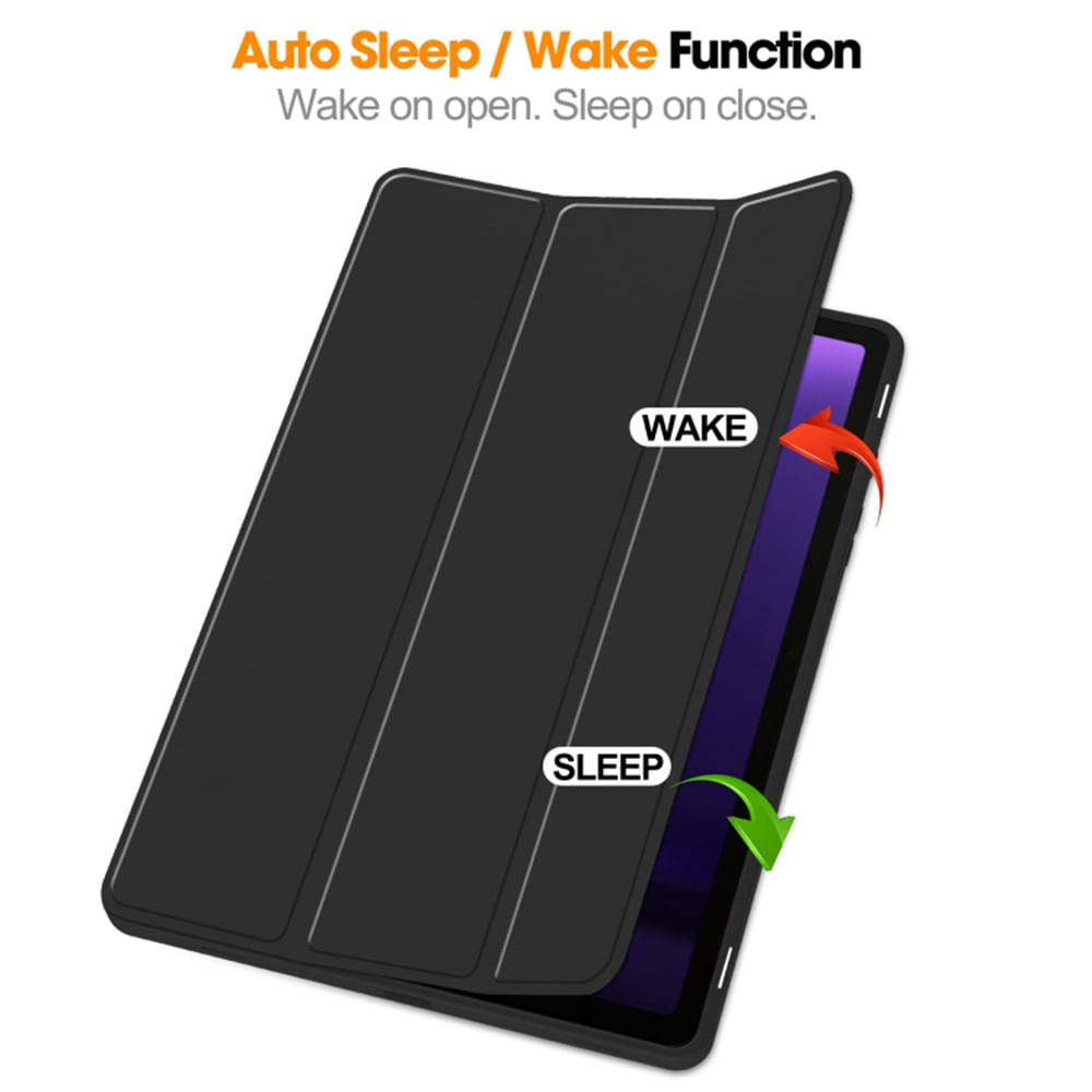 Husa pentru Samsung Galaxy Tab S9 FE - Techsuit Flex Trifold - Negru