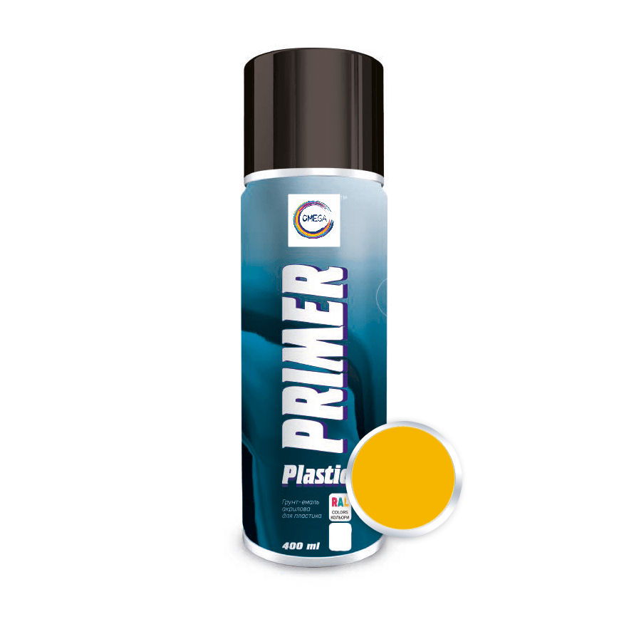 Spray vopsea Grund pentru plastic (RAL1021), 400 ml