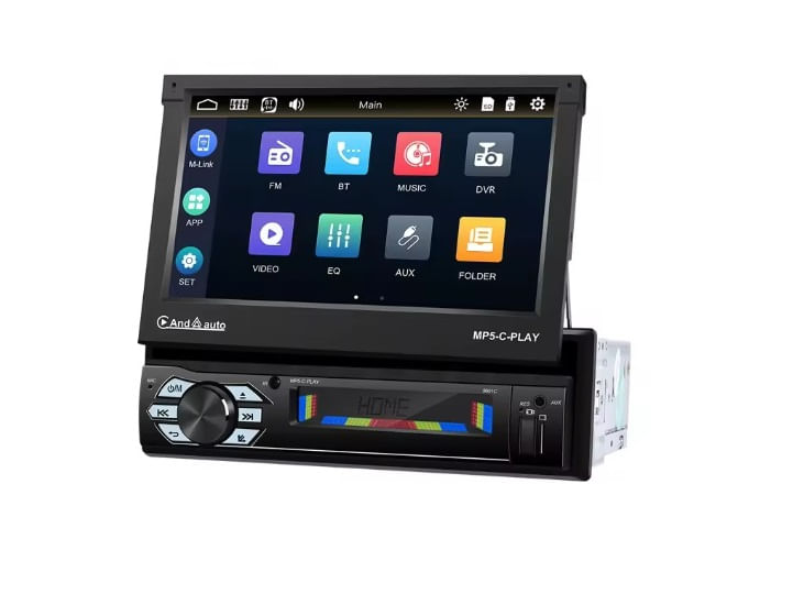 Dvd auto player, motorizat, radio, bt, video, car play