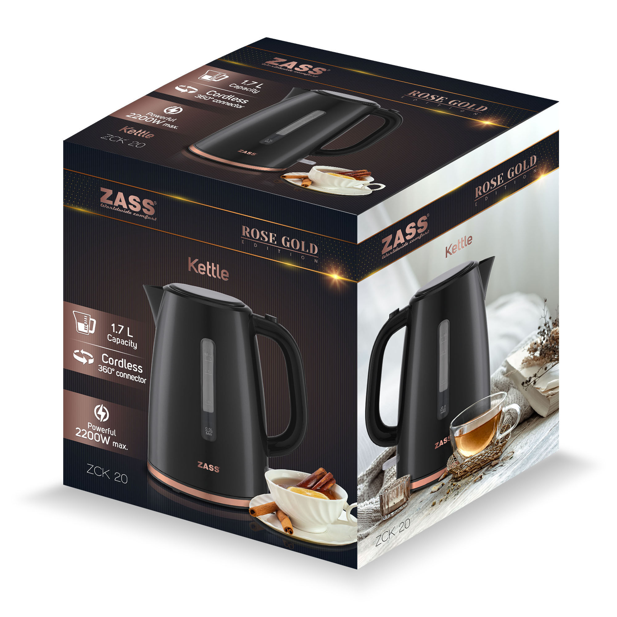 Fierbator electric ZASS Rose Gold ZCK 22 - 1 | YEO