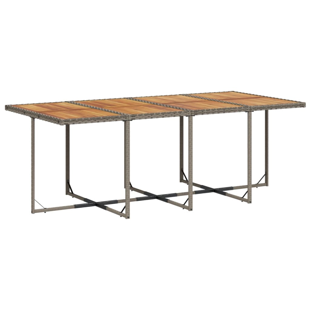 Set mobilier gradina cu perne, 9 piese, gri, poliratan — imaginea 4