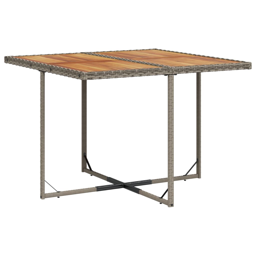 Set mobilier gradina cu perne, 9 piese, gri, poliratan — imaginea 3