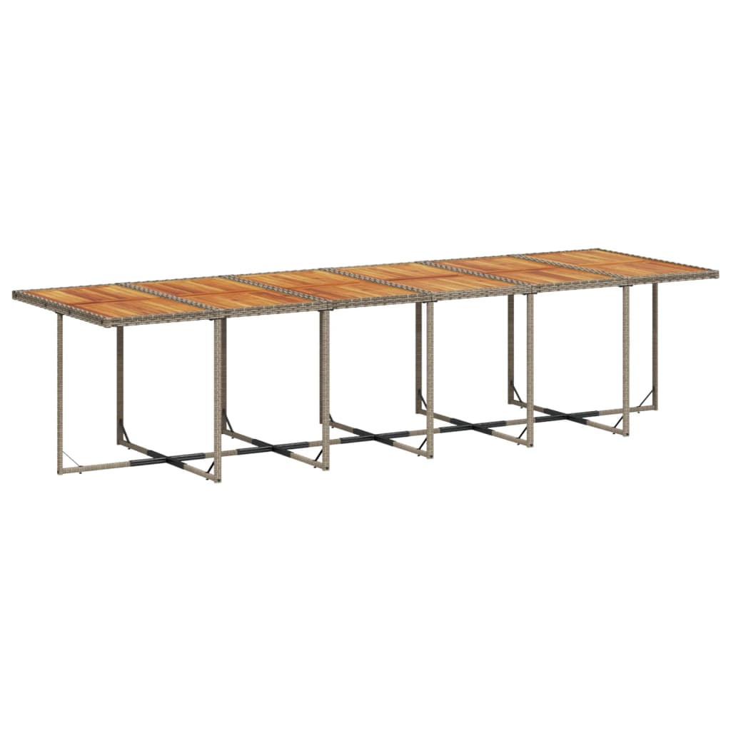 Set mobilier de gradina cu perne, 17 piese, gri, poliratan — imaginea 4