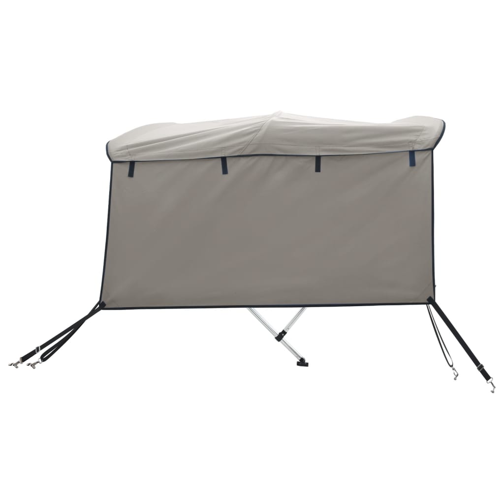 Parasolar Bimini 4 arcuri pereti laterali, 243x(185-198)x137 cm, gri antracit - imagine 7