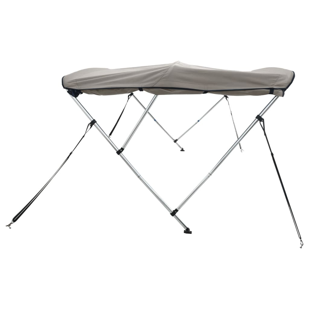 Parasolar Bimini 4 arcuri pereti laterali, 243x(185-198)x137 cm, gri antracit - imagine 8