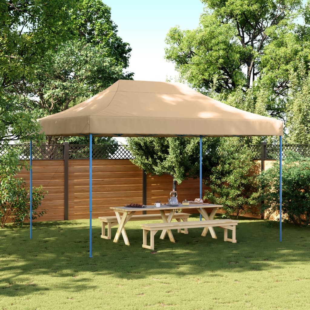Cort de petrecere pliabil Pop-Up, 410x279x315 cm, bej — imaginea 2