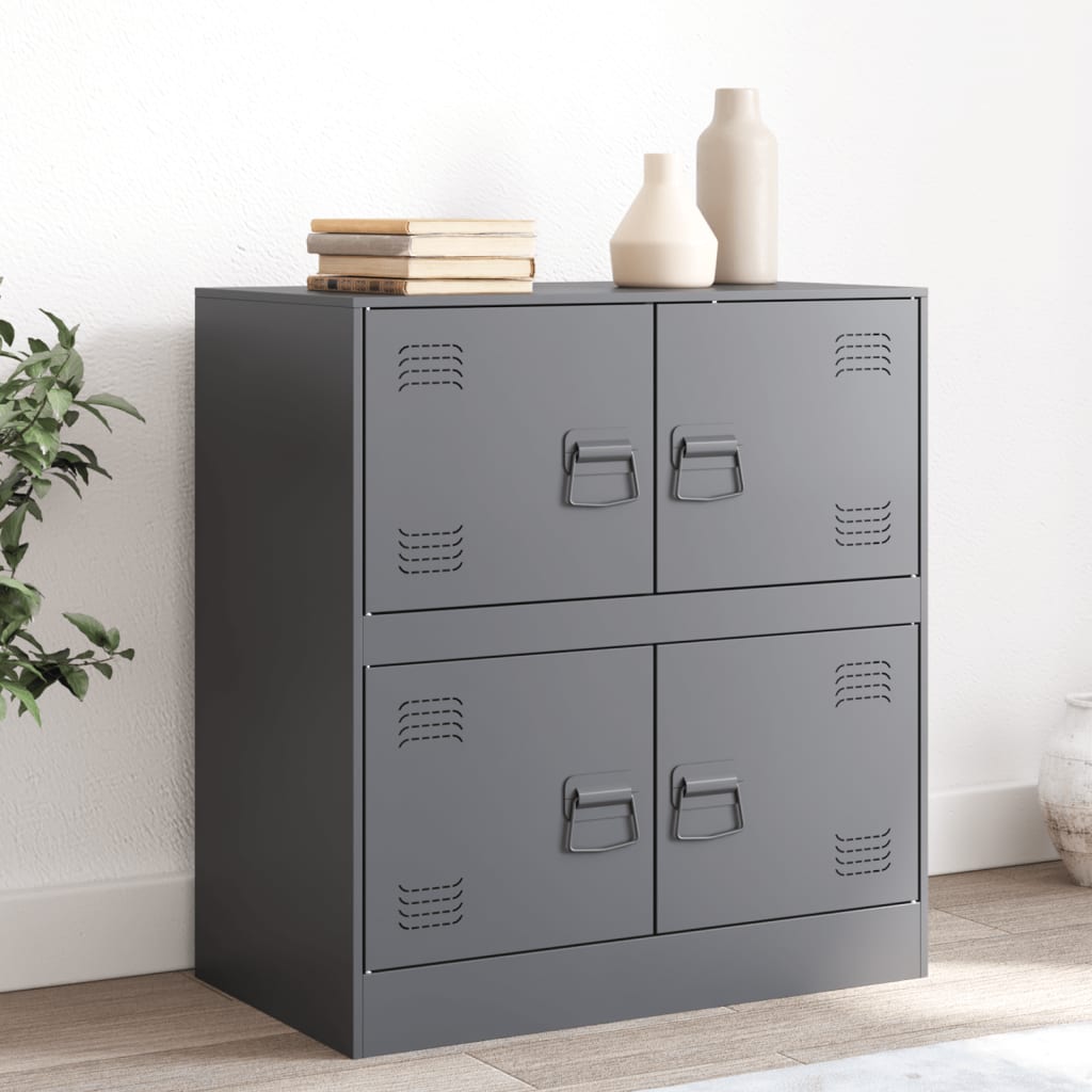 Servanta, antracit, 67x39x73 cm, otel — imaginea 2