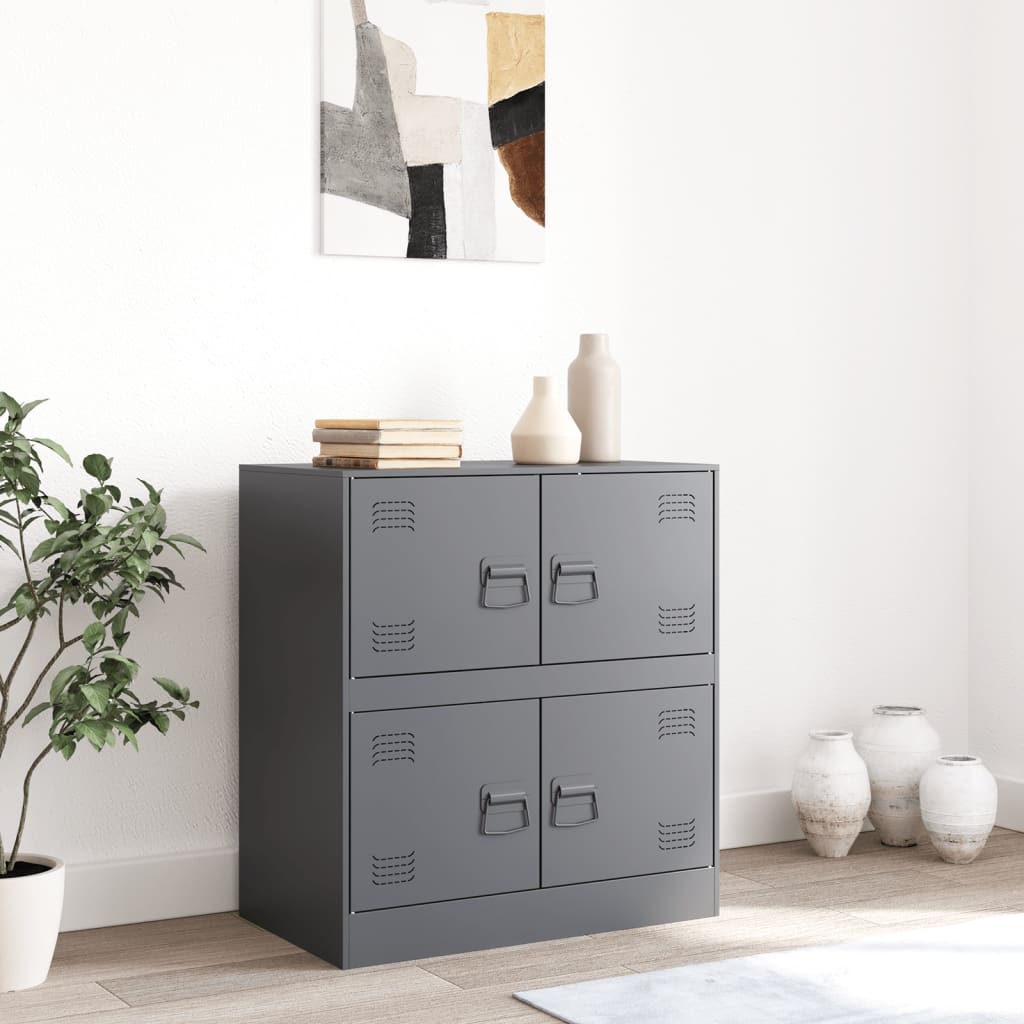 Servanta, antracit, 67x39x73 cm, otel — imaginea 3