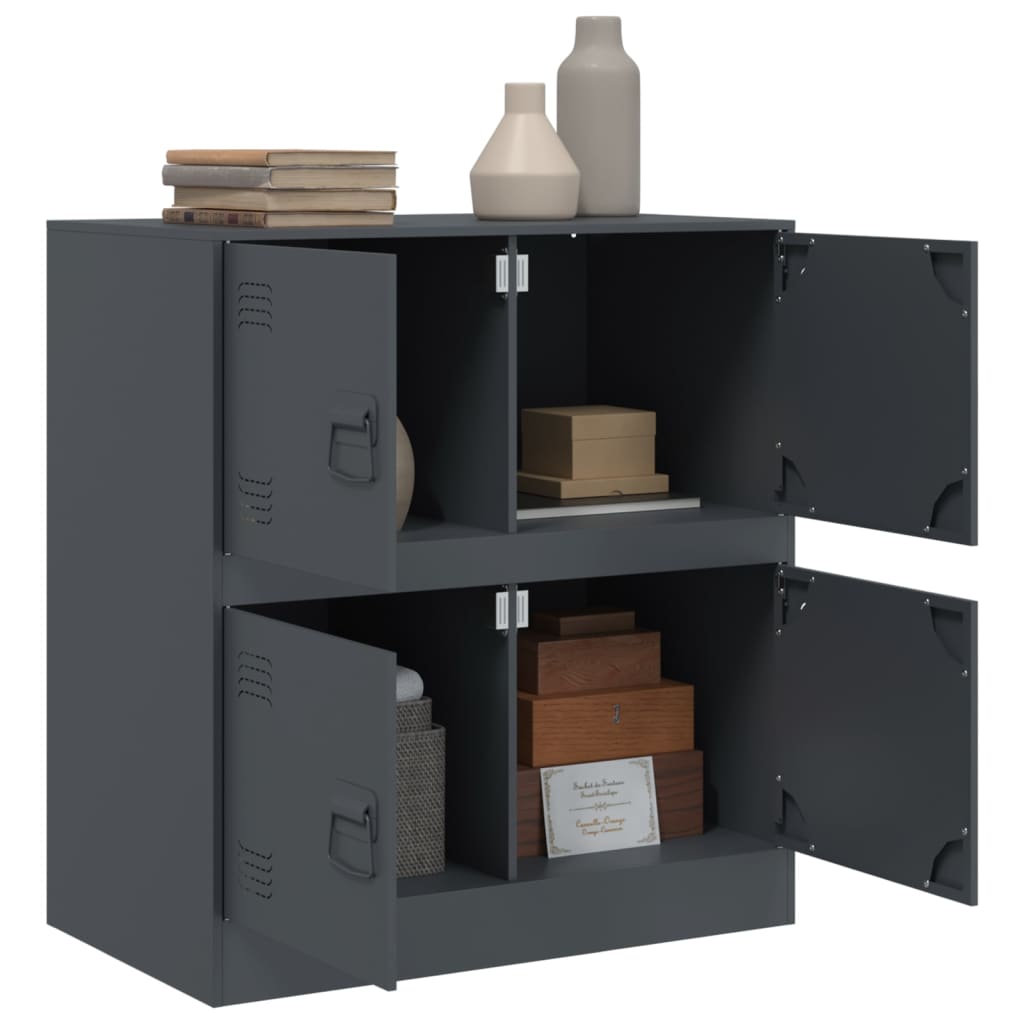 Servanta, antracit, 67x39x73 cm, otel — imaginea 4
