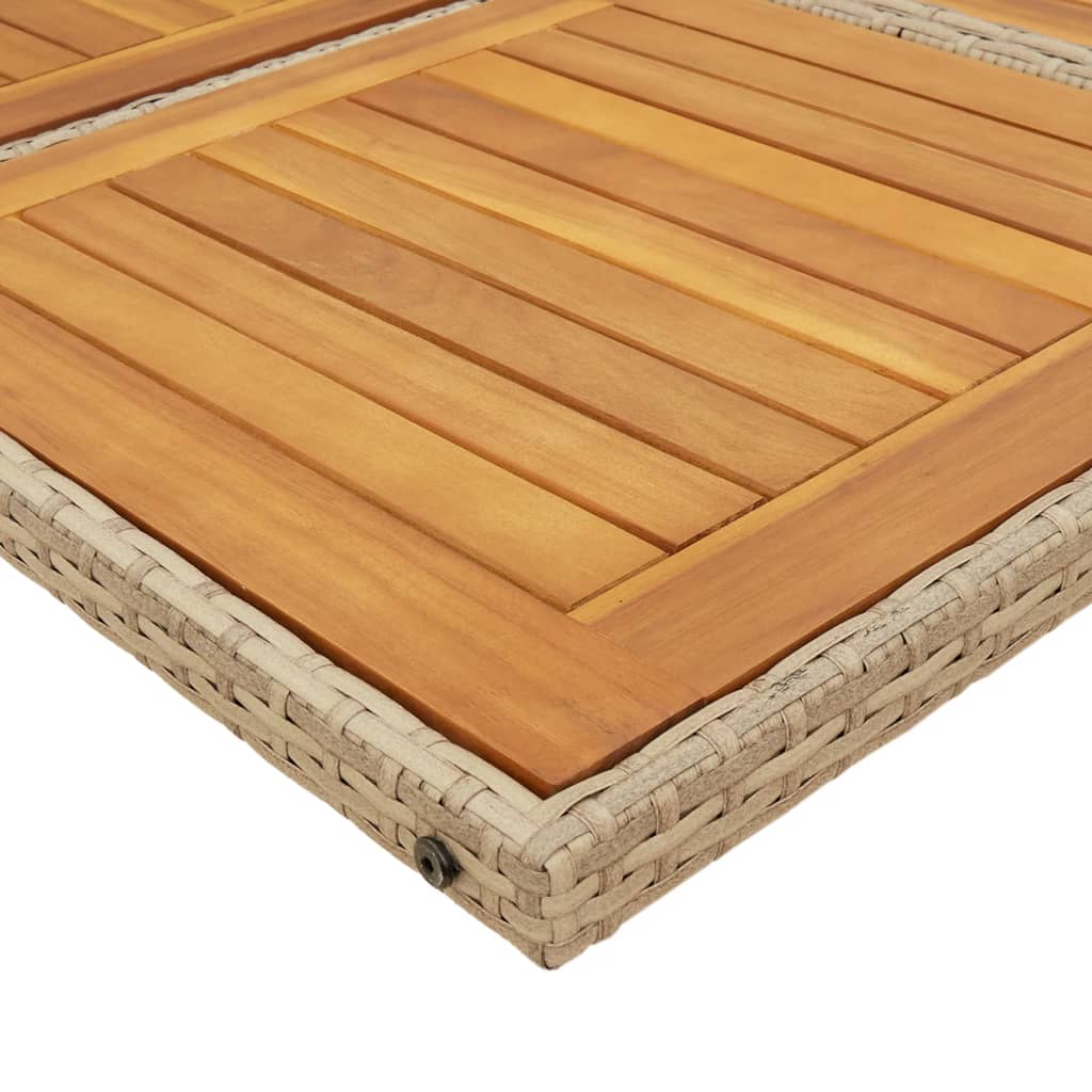 Set mobilier de gradina cu perne, 13 piese, bej, poliratan — imaginea 5