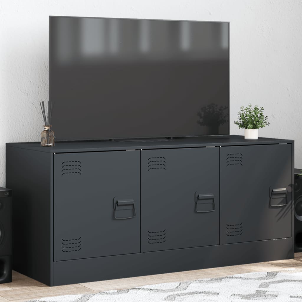 Comoda TV, antracit, 99x39x44 cm, otel — imaginea 2