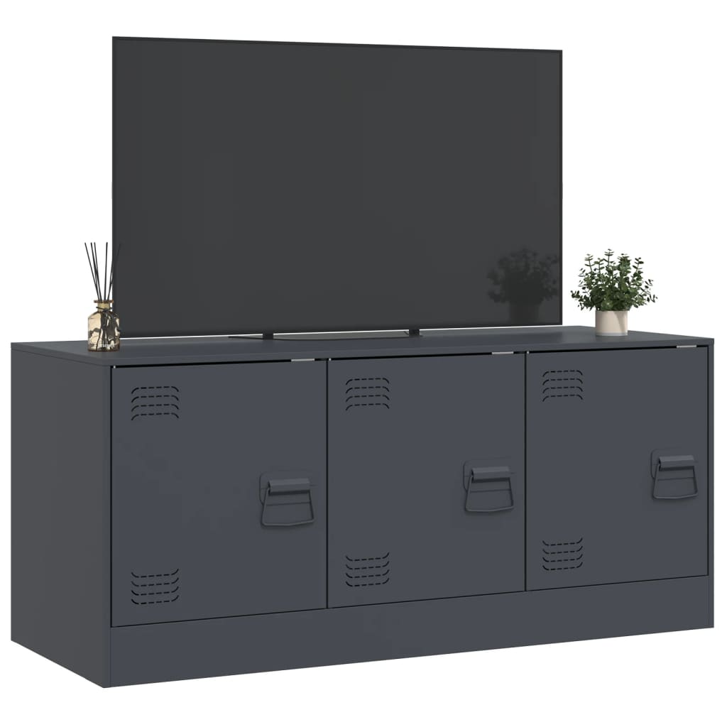 Comoda TV, antracit, 99x39x44 cm, otel — imaginea 5