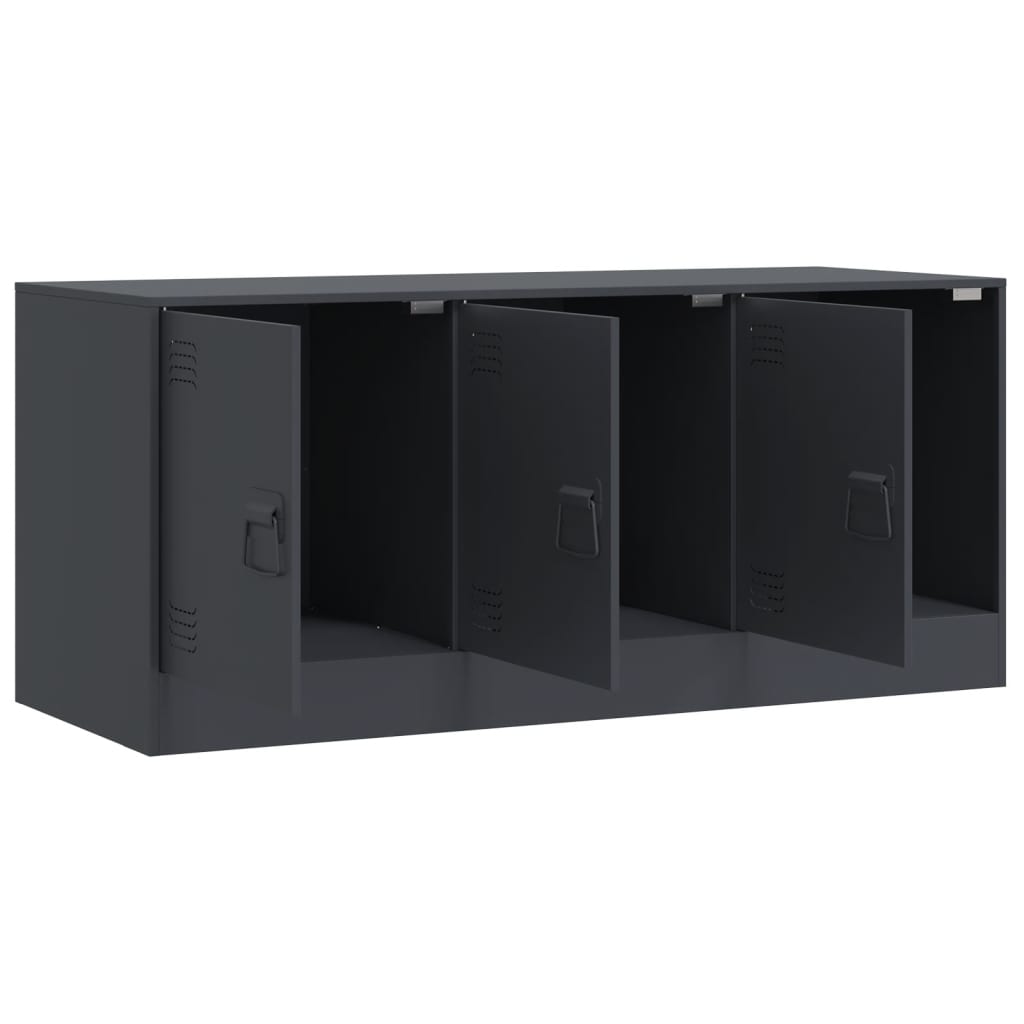 Comoda TV, antracit, 99x39x44 cm, otel — imaginea 7