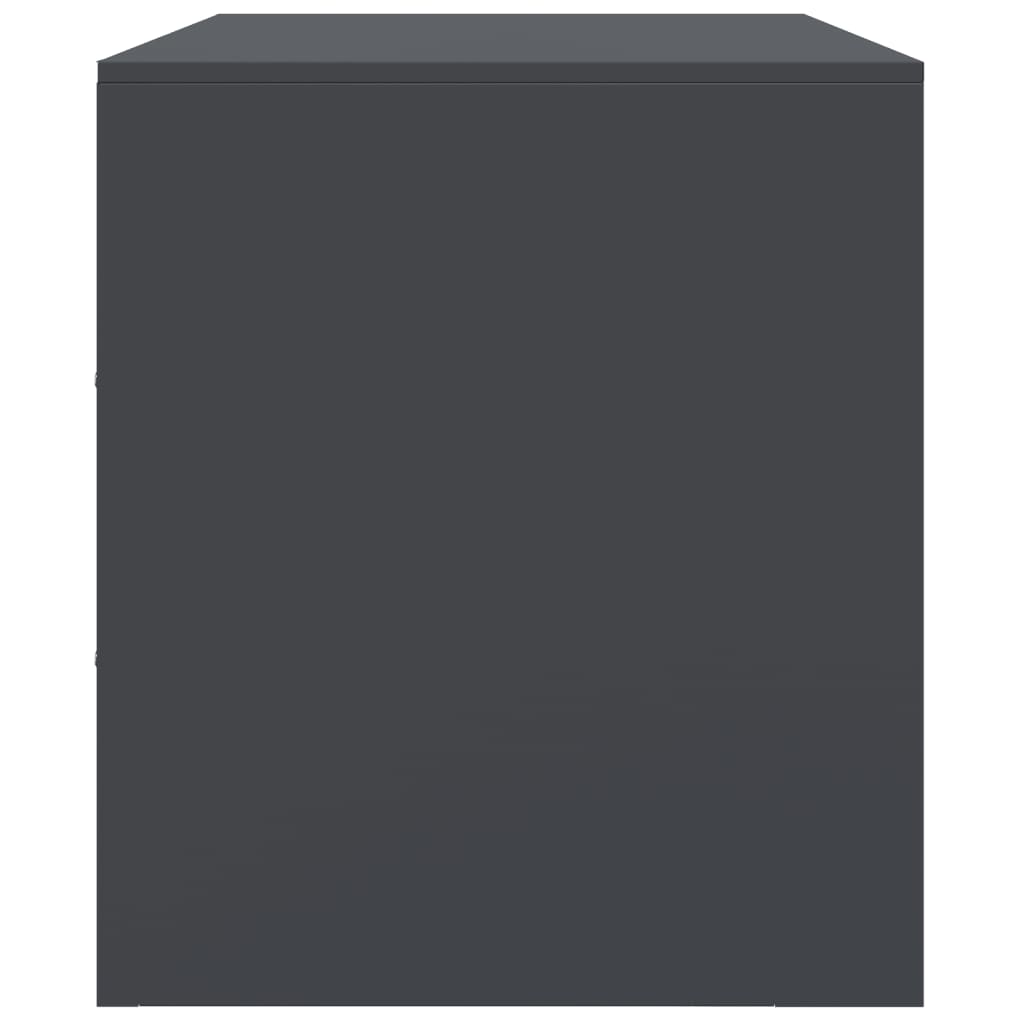 Comoda TV, antracit, 99x39x44 cm, otel — imaginea 8