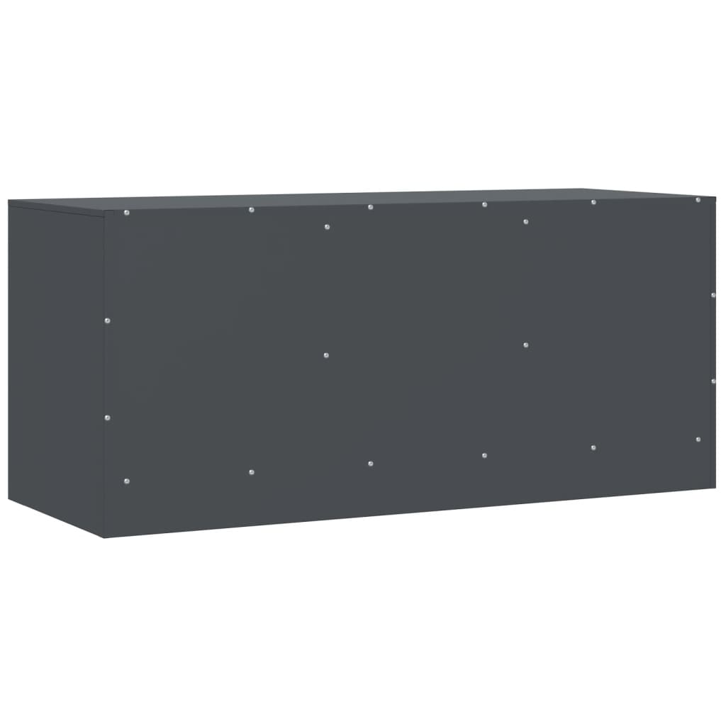 Comoda TV, antracit, 99x39x44 cm, otel — imaginea 9