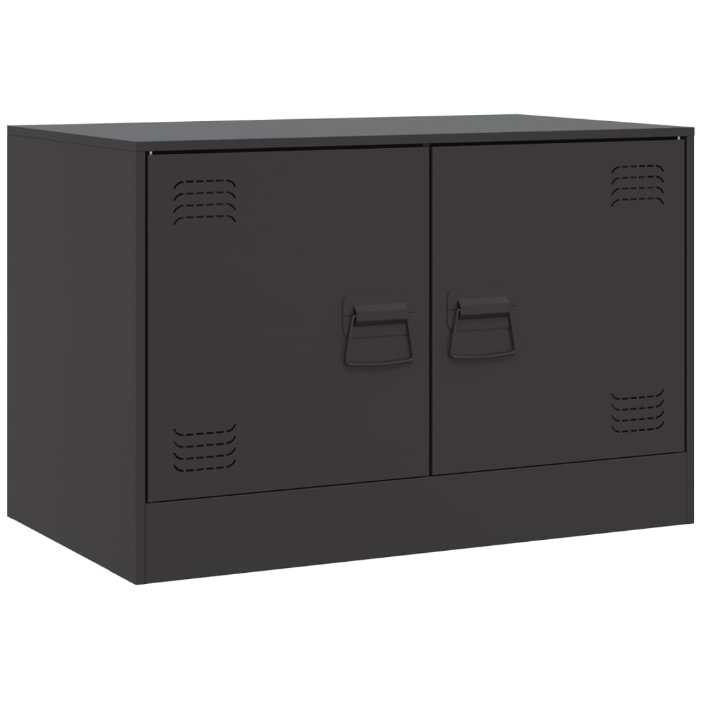 Dulapuri TV, 2 buc., negru, 67x39x44 cm, otel — imaginea 5