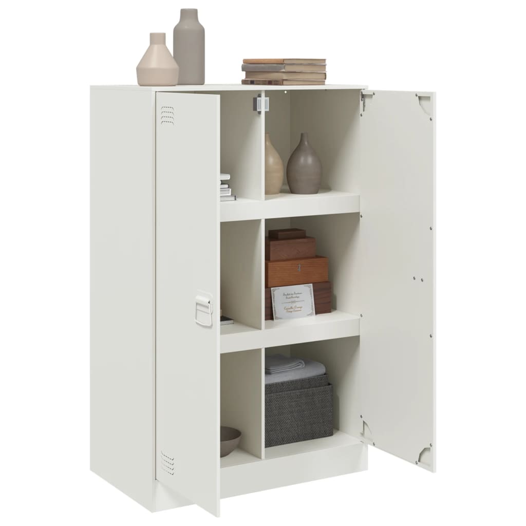 Servanta, alb, 67x39x107 cm, otel — imaginea 4