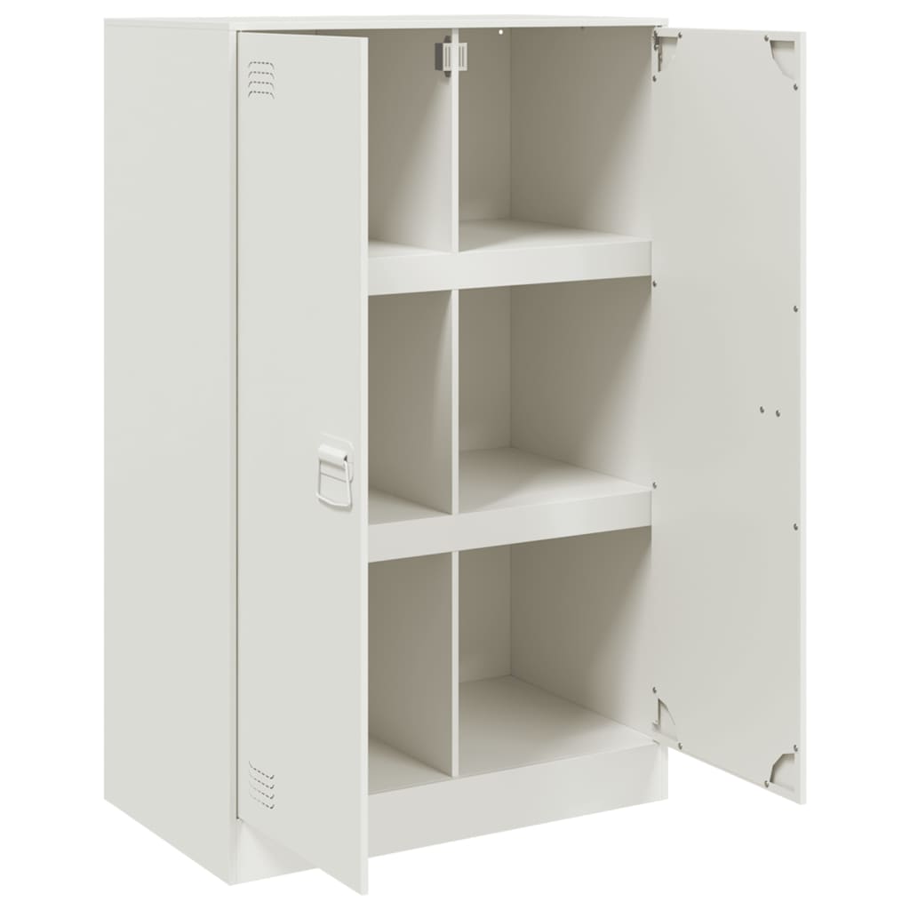 Servanta, alb, 67x39x107 cm, otel — imaginea 7