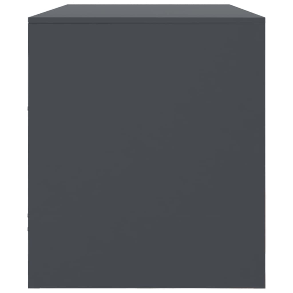 Comoda TV, antracit, 99x39x44 cm, otel — imaginea 8