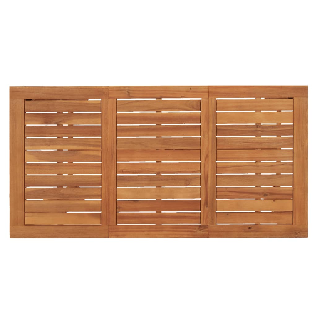 Set bar de gradina 5 piese negru lemn masiv acacia si poliratan — imaginea 8