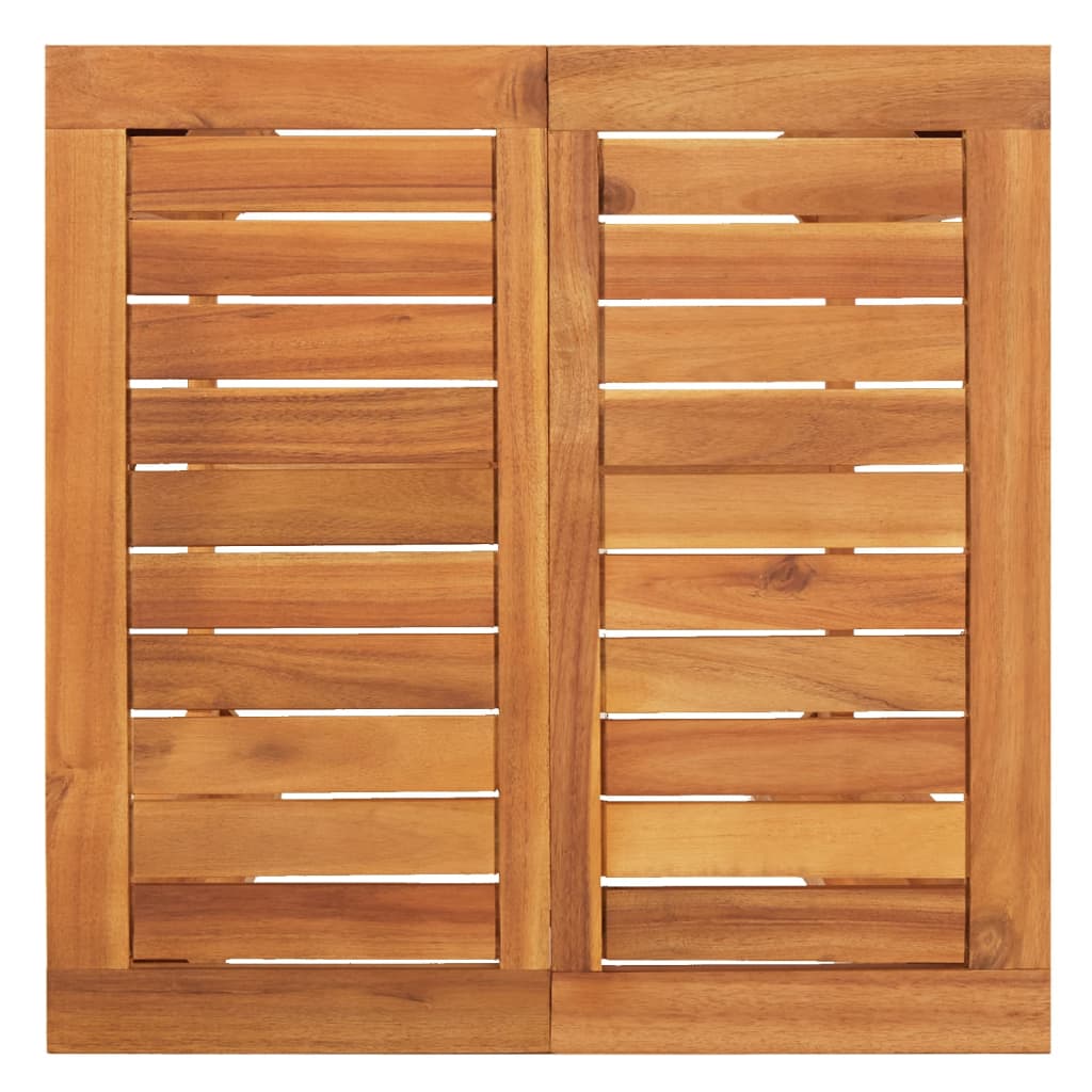 Set bar de gradina, 5 piese, gri, lemn masiv acacia/ poliratan — imaginea 8