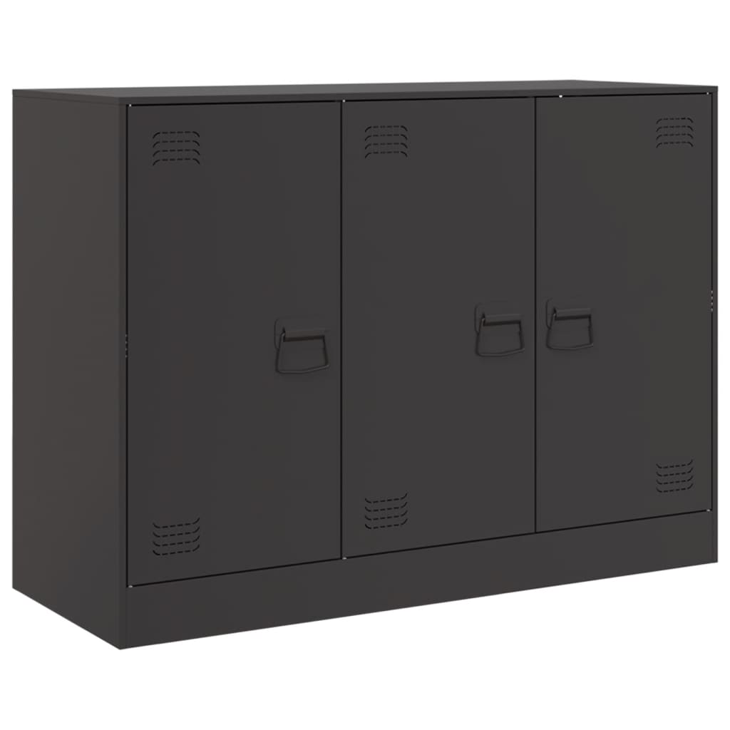 Servanta, negru, 99x39x73 cm, otel