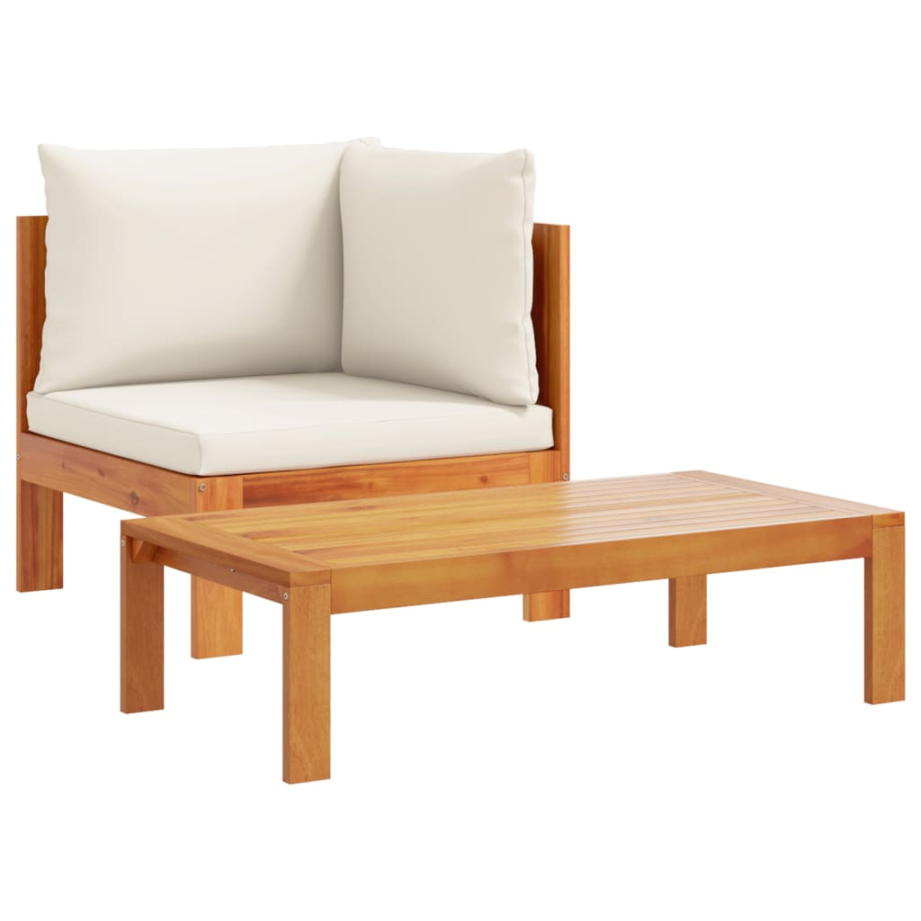 Set de canapele de gradina cu perne, 8 piese, lemn masiv acacia — imaginea 3