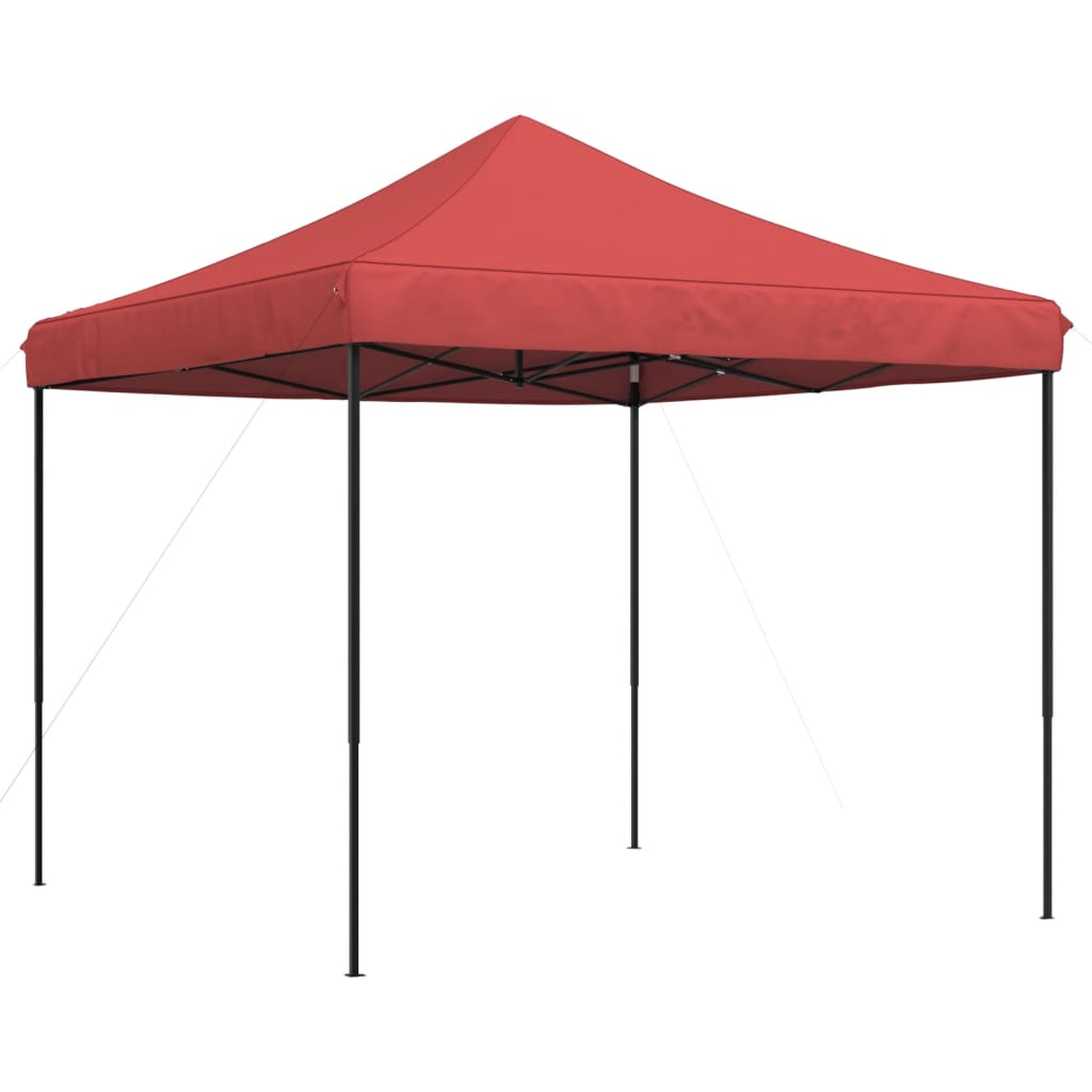 Cort de petrecere pliabil Pop-Up, 292x292x315 cm, visiniu — imaginea 5