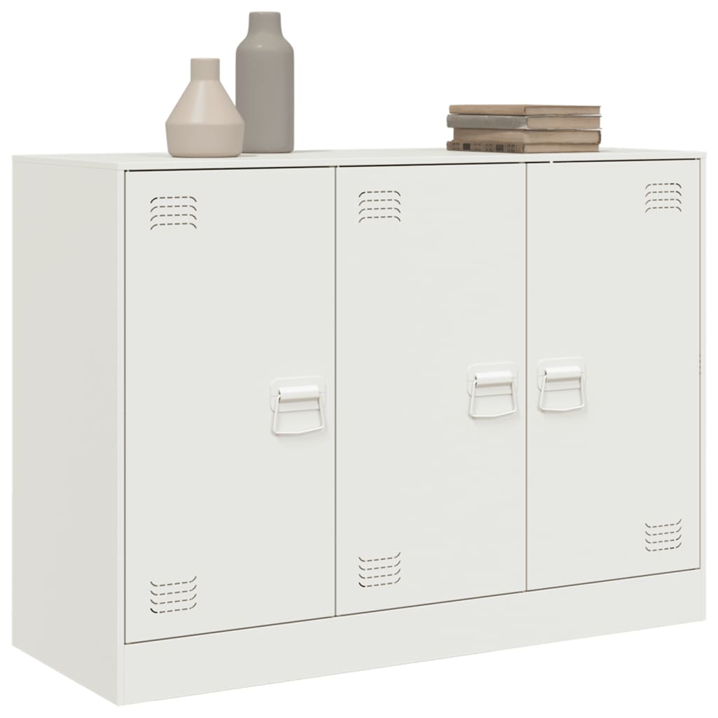 Servanta, alb, 99x39x73 cm, otel — imaginea 4