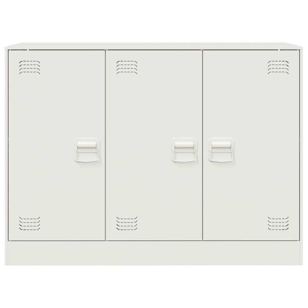Servanta, alb, 99x39x73 cm, otel — imaginea 6