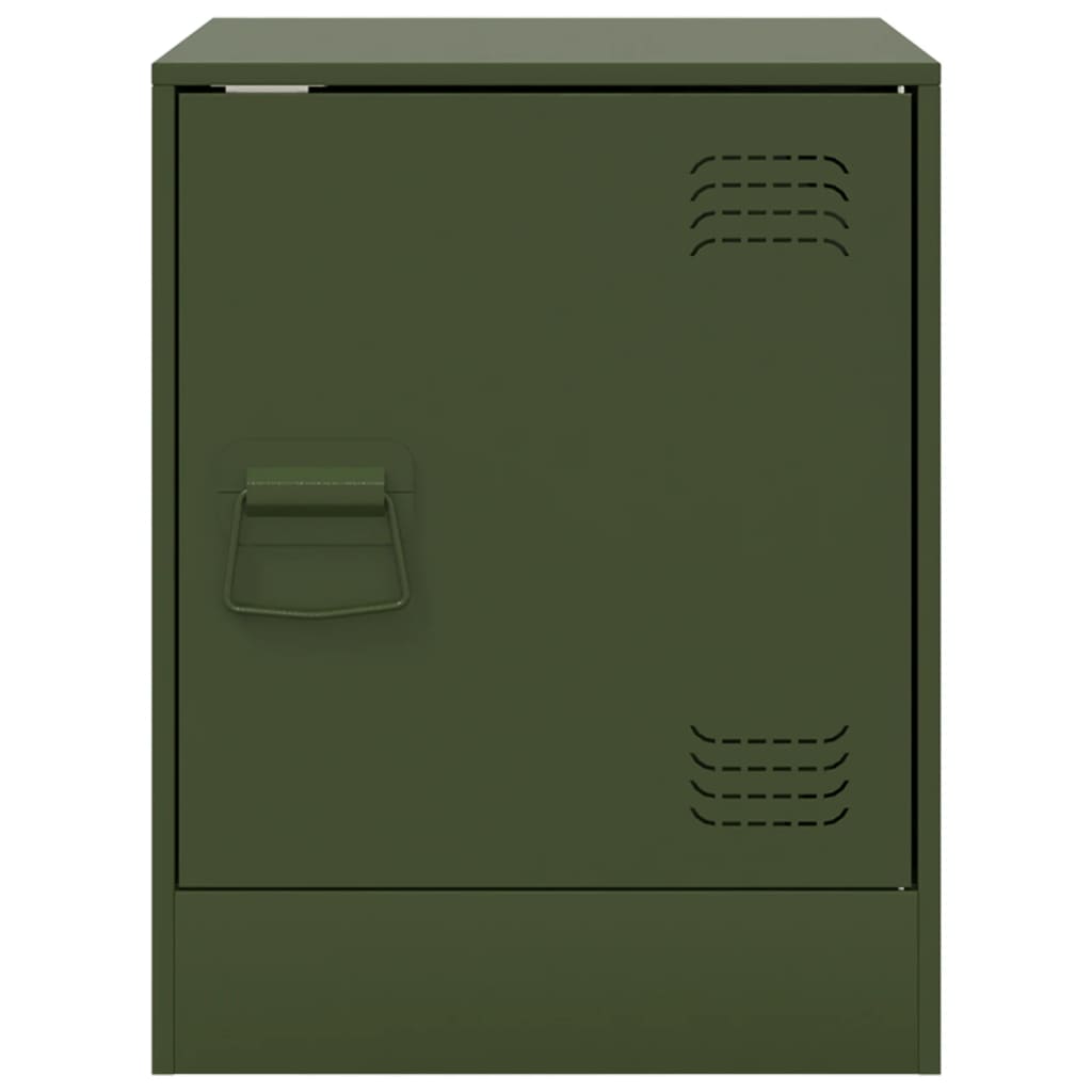 Noptiere, 2 buc., olivengr diametru nn olive, 34,5x39x44 cm, otel — imaginea 5