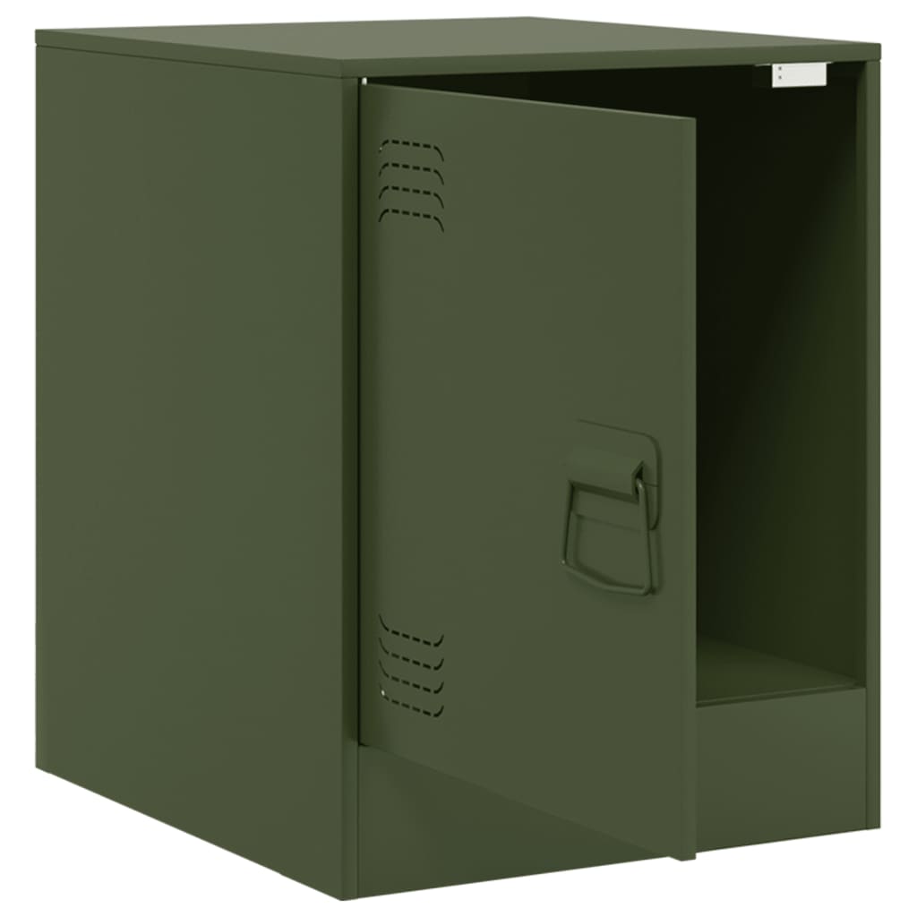 Noptiere, 2 buc., olivengr diametru nn olive, 34,5x39x44 cm, otel — imaginea 6
