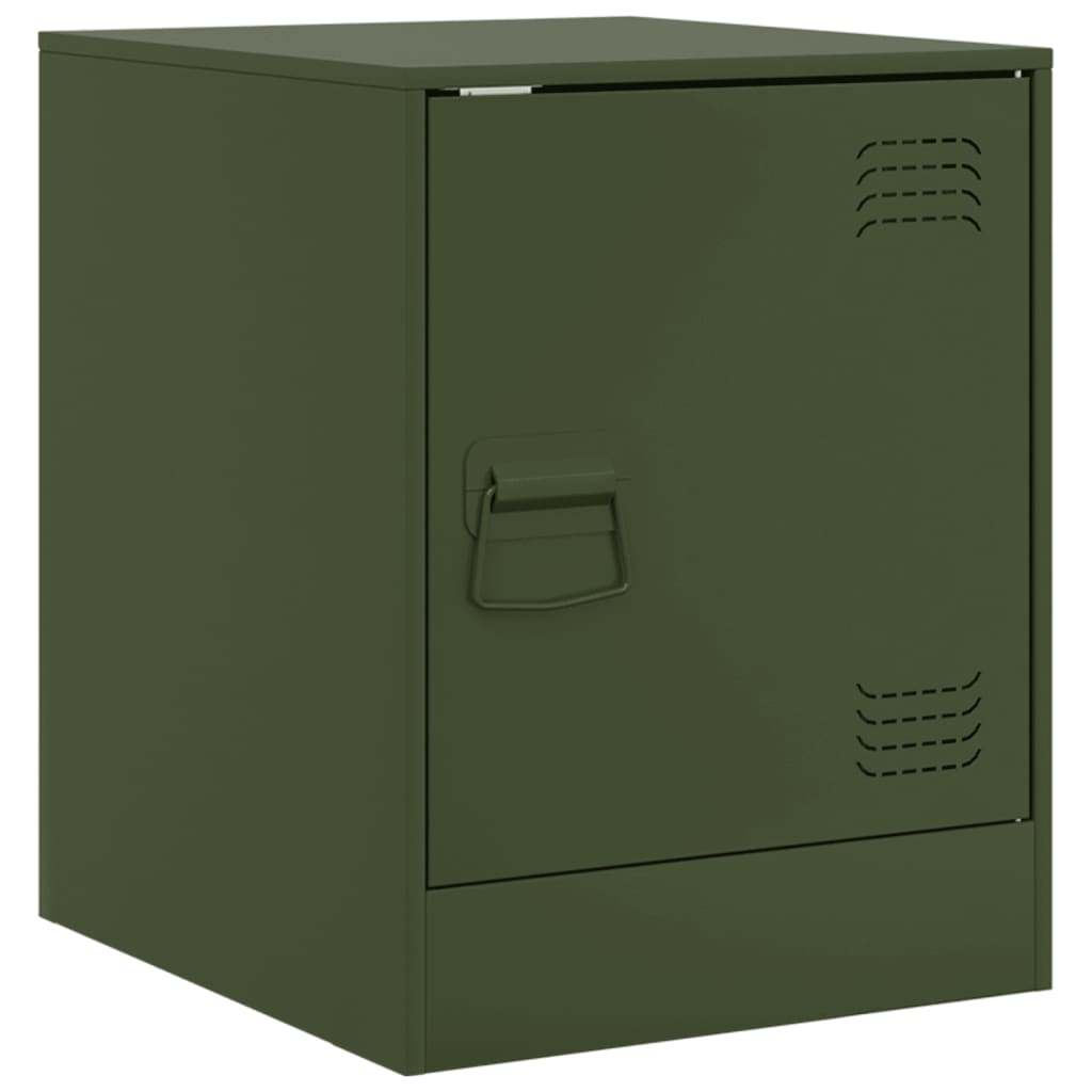 Noptiere, 2 buc., olivengr diametru nn olive, 34,5x39x44 cm, otel — imaginea 7