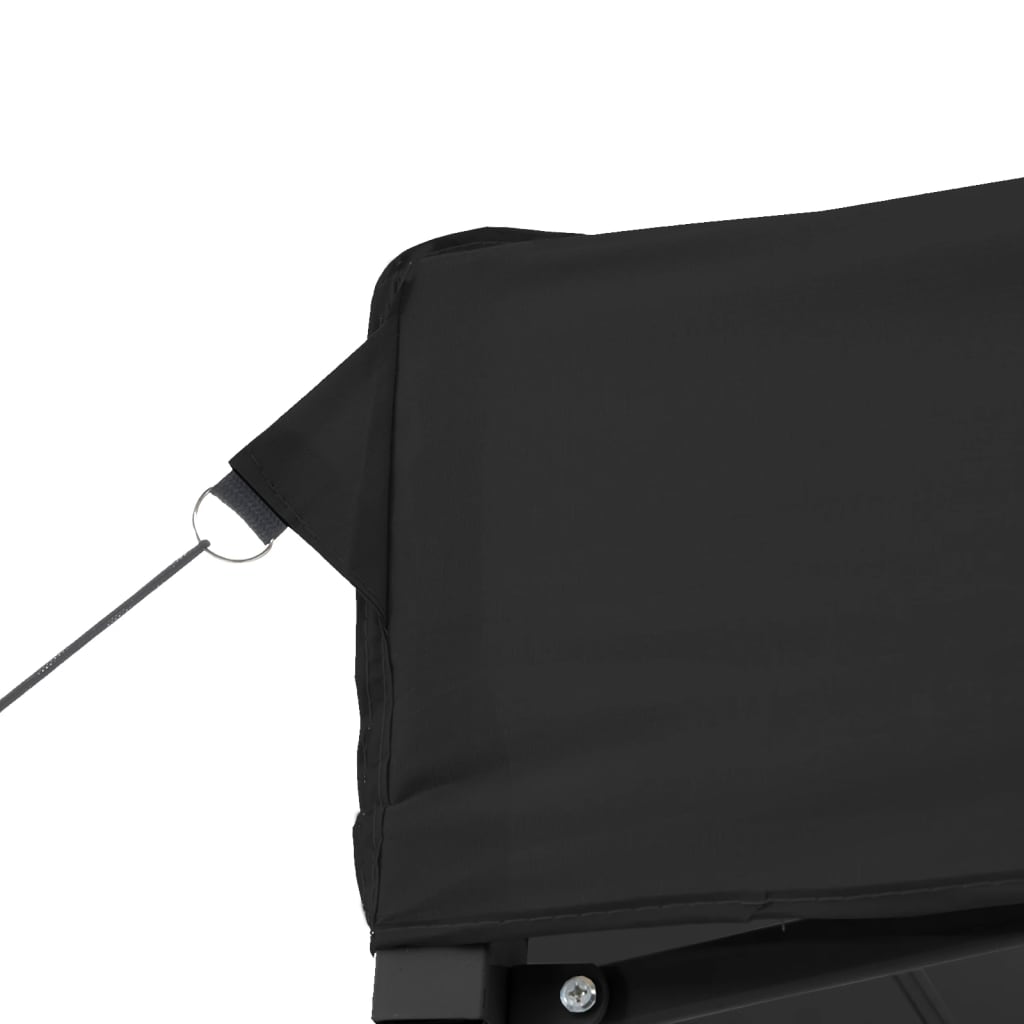 Cort pliabil pentru petreceri cu 3 pereti laterali, negru — imaginea 7