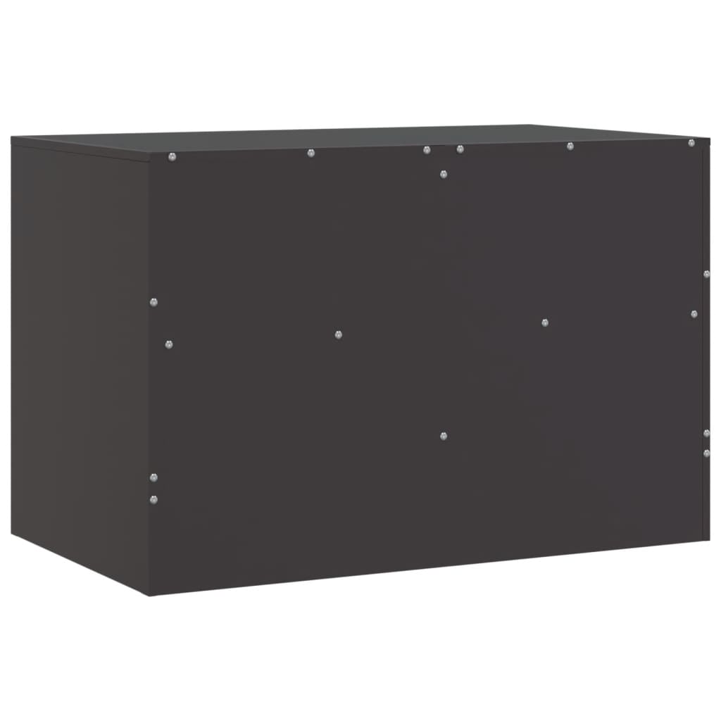 Dulap TV, negru, 67x39x44 cm, otel — imaginea 9