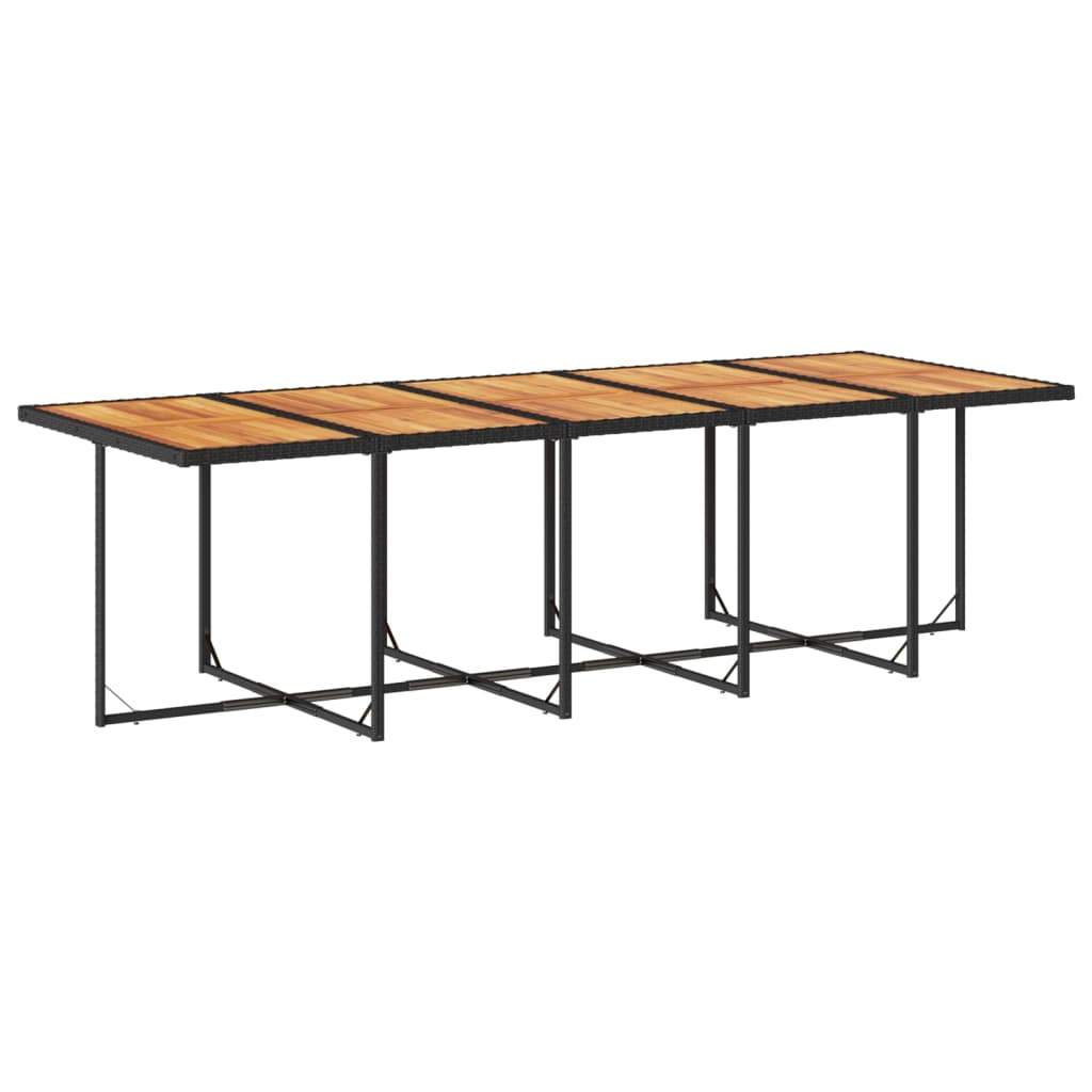 Set mobilier de gradina cu perne, 15 piese, negru, poliratan — imaginea 4