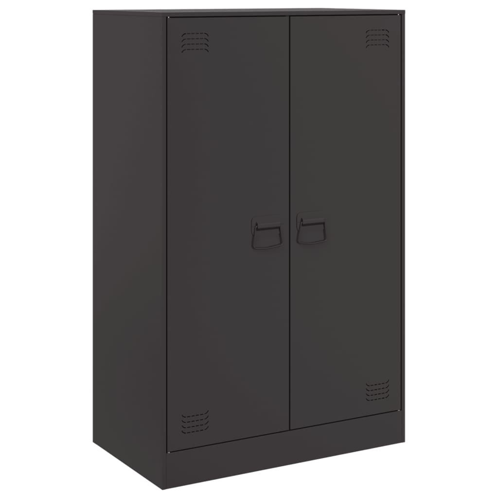 Servanta, negru, 67x39x107 cm, otel