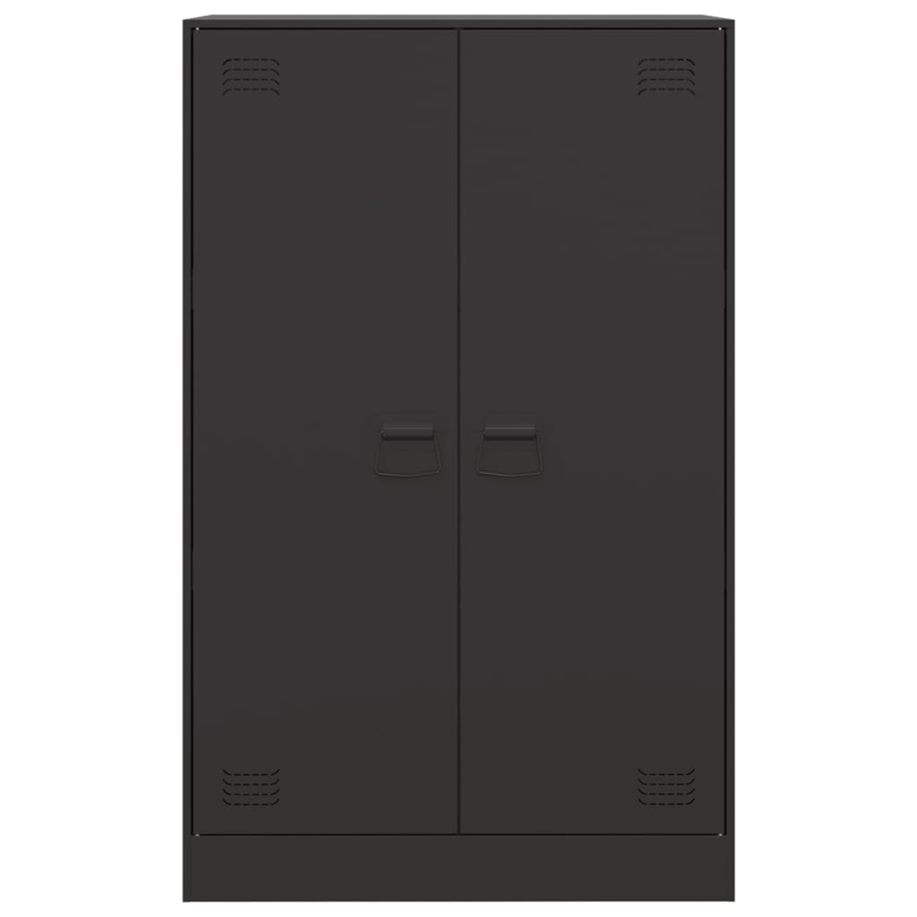Servanta, negru, 67x39x107 cm, otel — imaginea 6