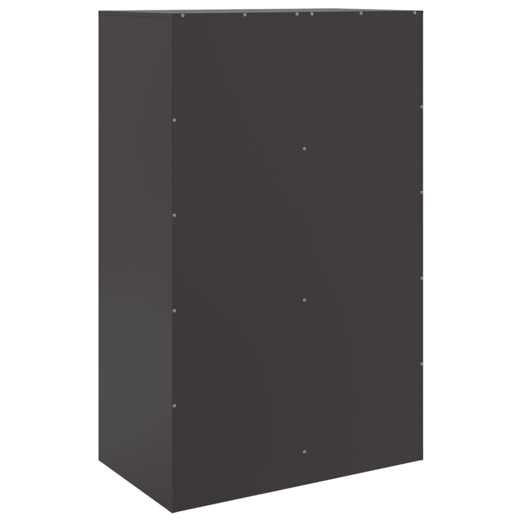 Servanta, negru, 67x39x107 cm, otel — imaginea 9