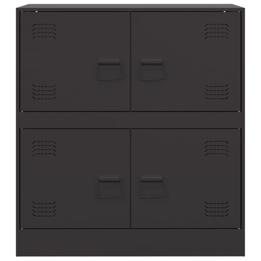 Servanta, negru, 67x39x73 cm, otel — imaginea 6