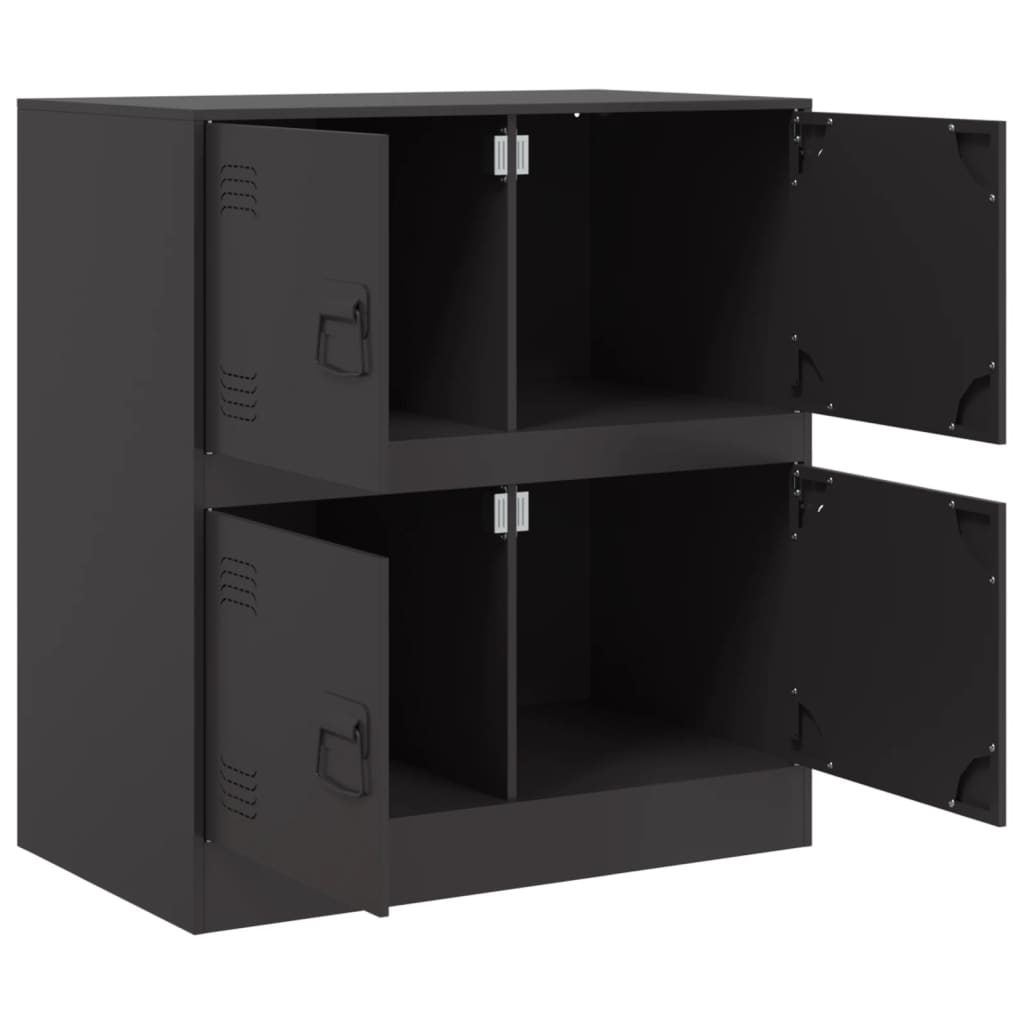Servanta, negru, 67x39x73 cm, otel — imaginea 7