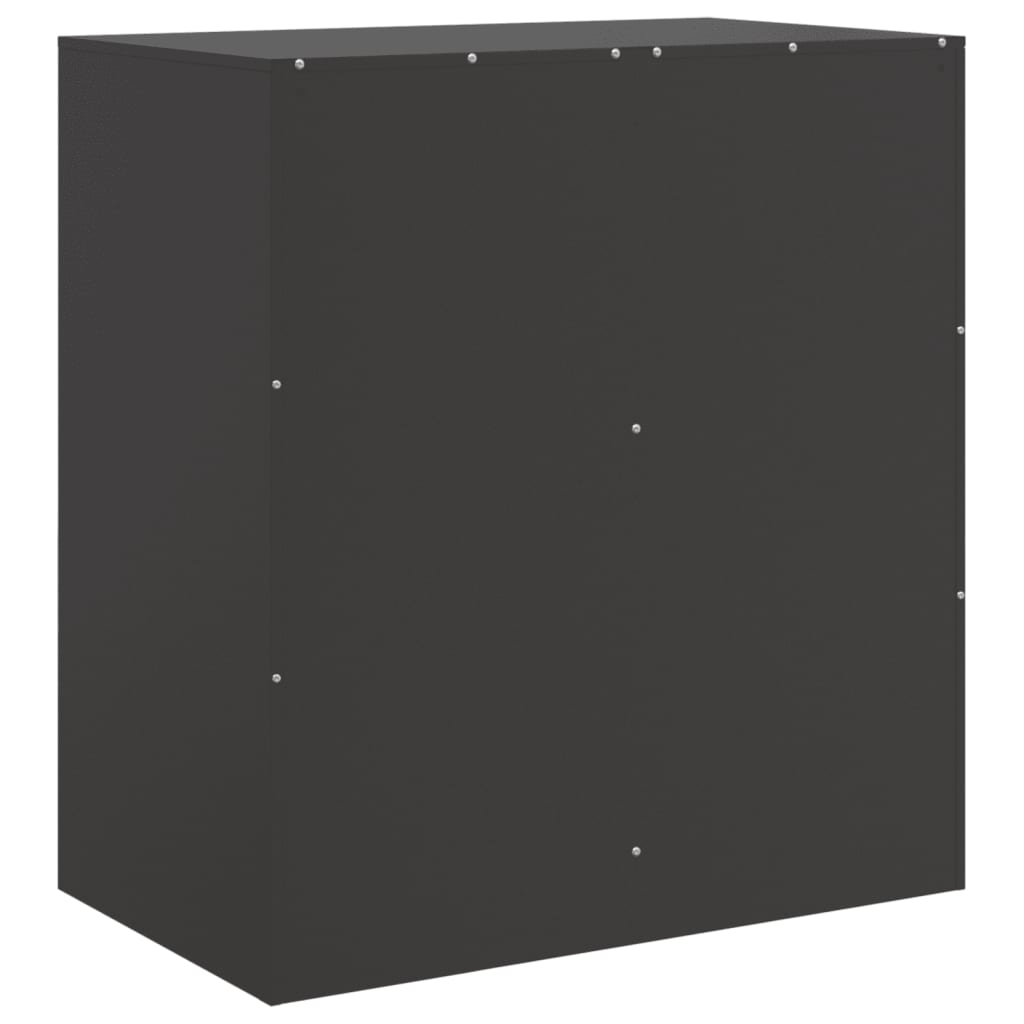 Servanta, negru, 67x39x73 cm, otel — imaginea 9