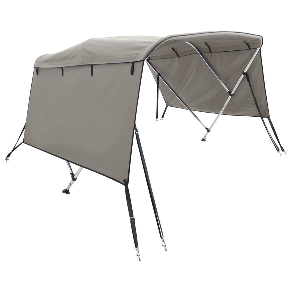 Parasolar Bimini 4 arcuri, pereti laterali 243x(170-182)x137 cm, gri antracit