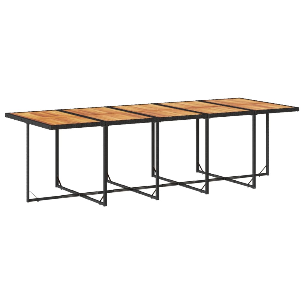 Set mobilier de gradina cu perne, 15 piese, negru, poliratan — imaginea 3