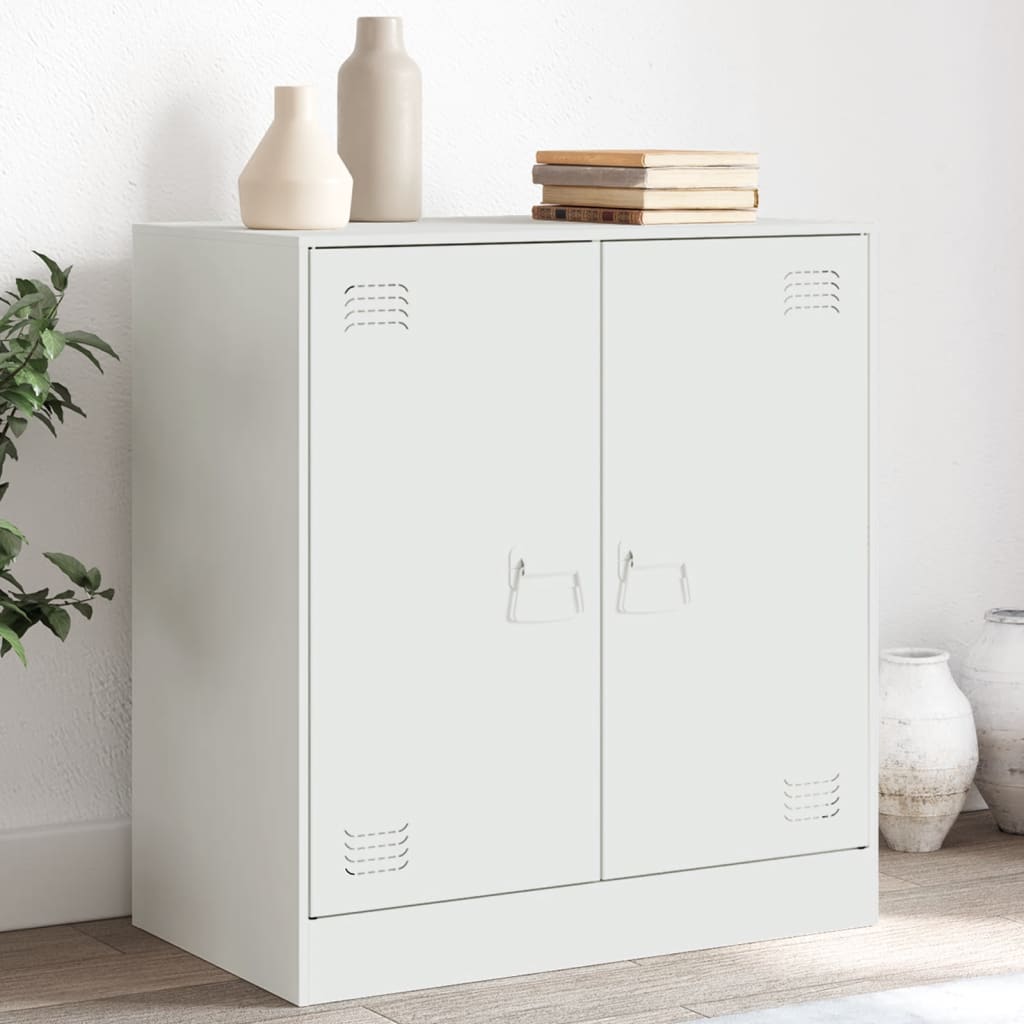 Servanta, alb, 67x39x73 cm, otel — imaginea 2