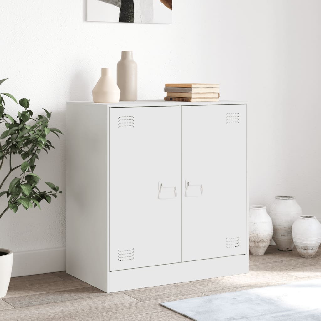 Servanta, alb, 67x39x73 cm, otel — imaginea 3